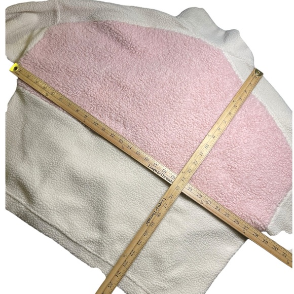 Columbia Women’s XXL Sherpa Fleece Half-Zip Pullover Pink Cream Relax Fit - Picture 7 of 12